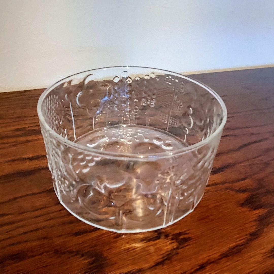 ヴィンテージ ヌータヤルヴィ フローラ ボウル 15cm クリア ガラス食器