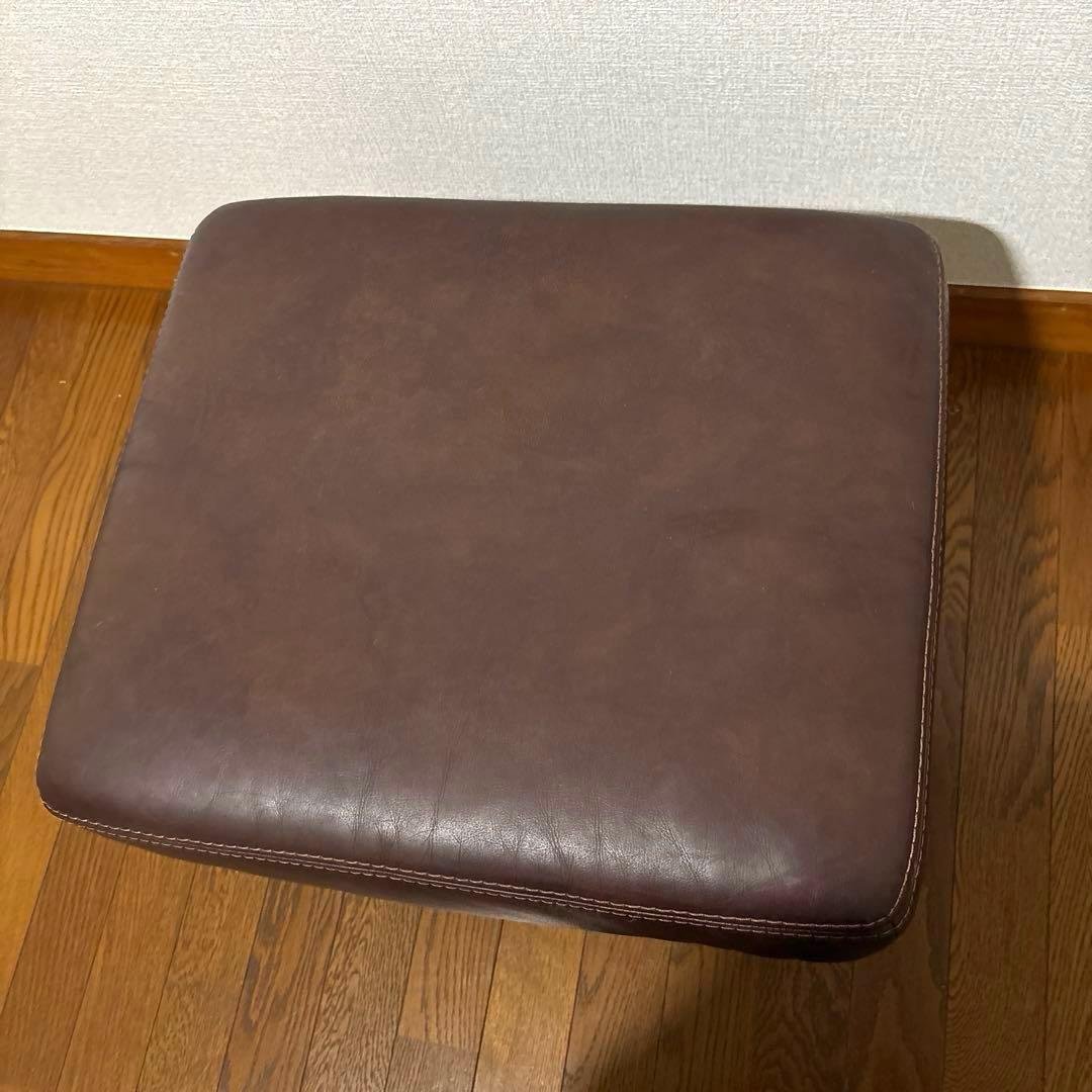 【良品】unico FRAYE オットマン ブラウン