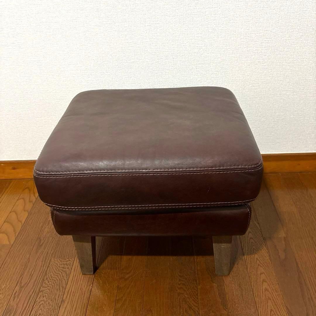 【良品】unico FRAYE オットマン ブラウン