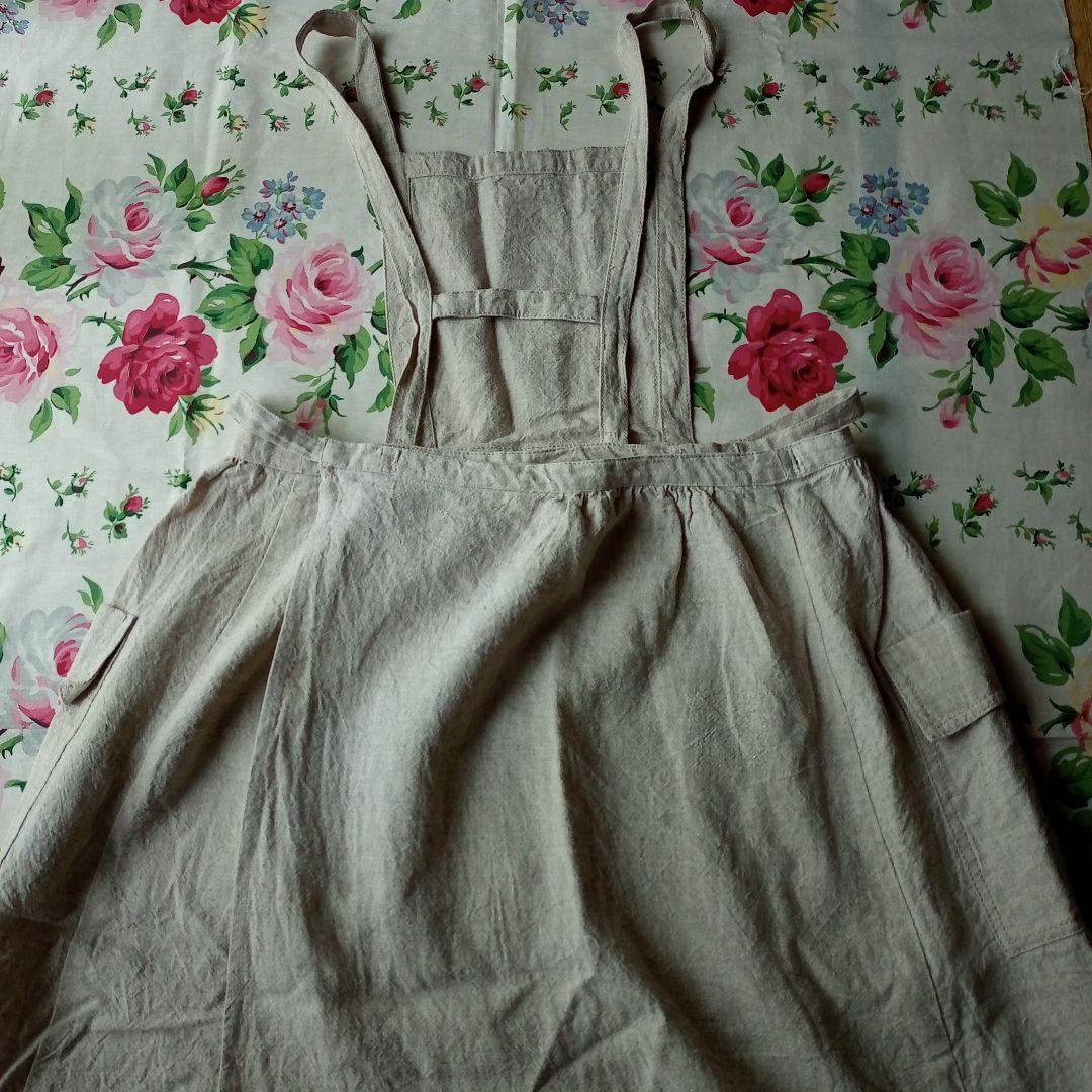 LOISIR　ロワズィール　アデュートリステス　リネン　エプロン　ワンピース