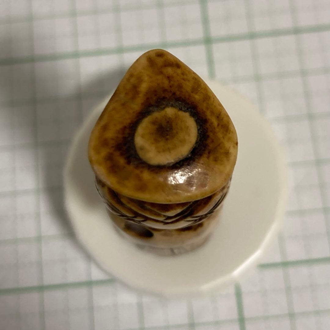 鹿骨製 老人彫刻 根付 提げ物 置物 - メルカリ