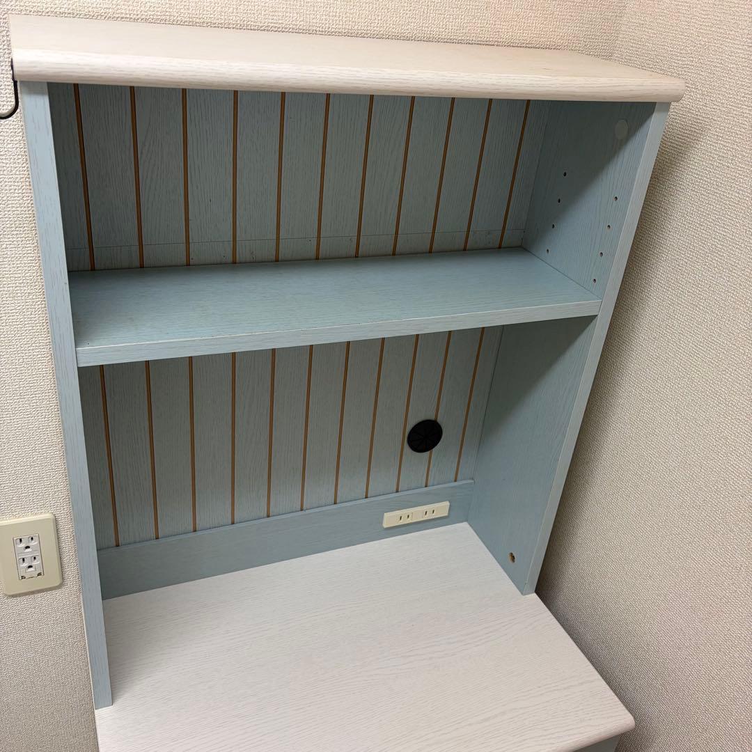 カップボード 幅60 オープンボード 食器棚 扉付き収納コンセント付きカントリー