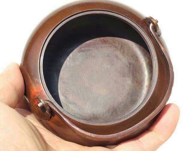 真鍮レトロ 置物 古代暖炉 手のひら炉