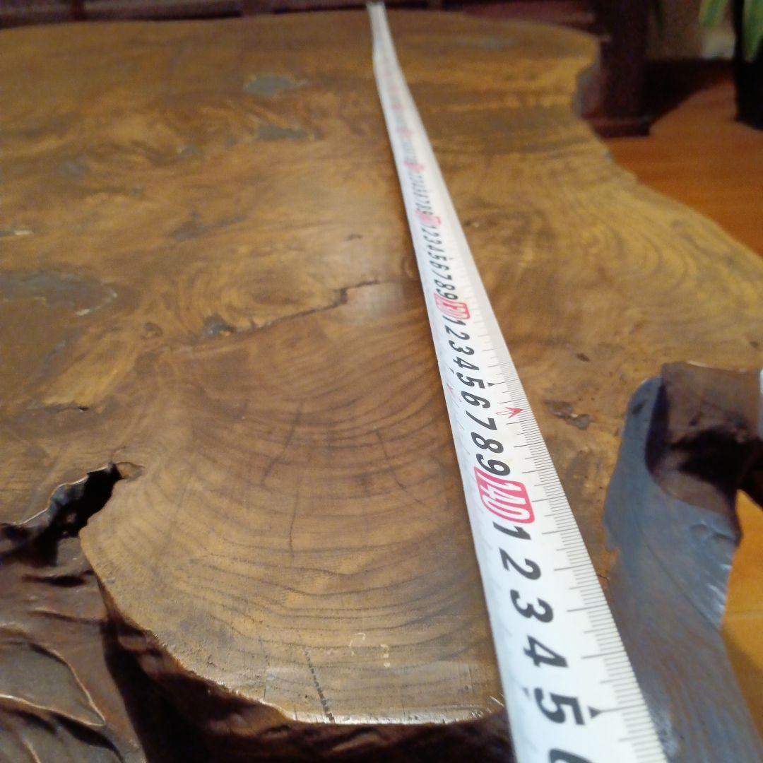 無垢材 センターテーブル 自然木の形状一枚板　デスク　テーブル　天然木版