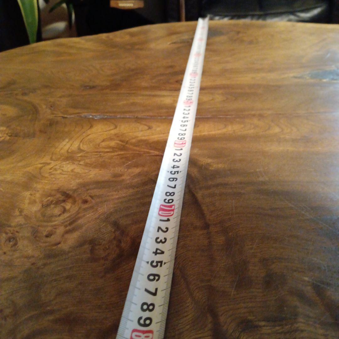 無垢材 センターテーブル 自然木の形状一枚板　デスク　テーブル　天然木版