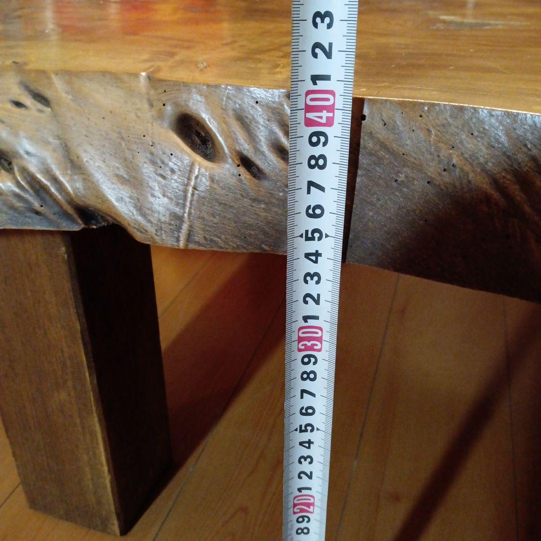 無垢材 センターテーブル 自然木の形状一枚板　デスク　テーブル　天然木版