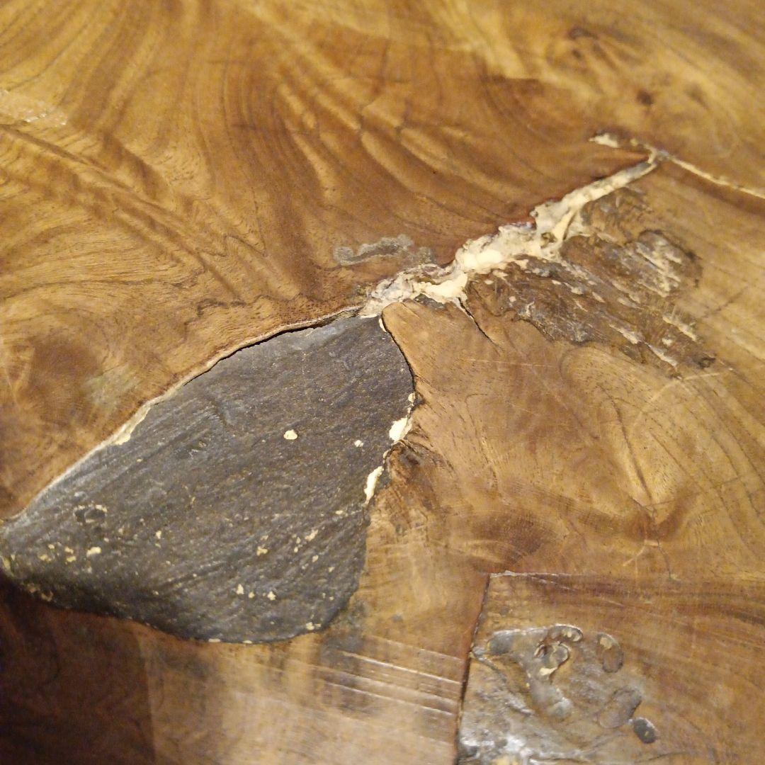 無垢材 センターテーブル 自然木の形状一枚板　デスク　テーブル　天然木版