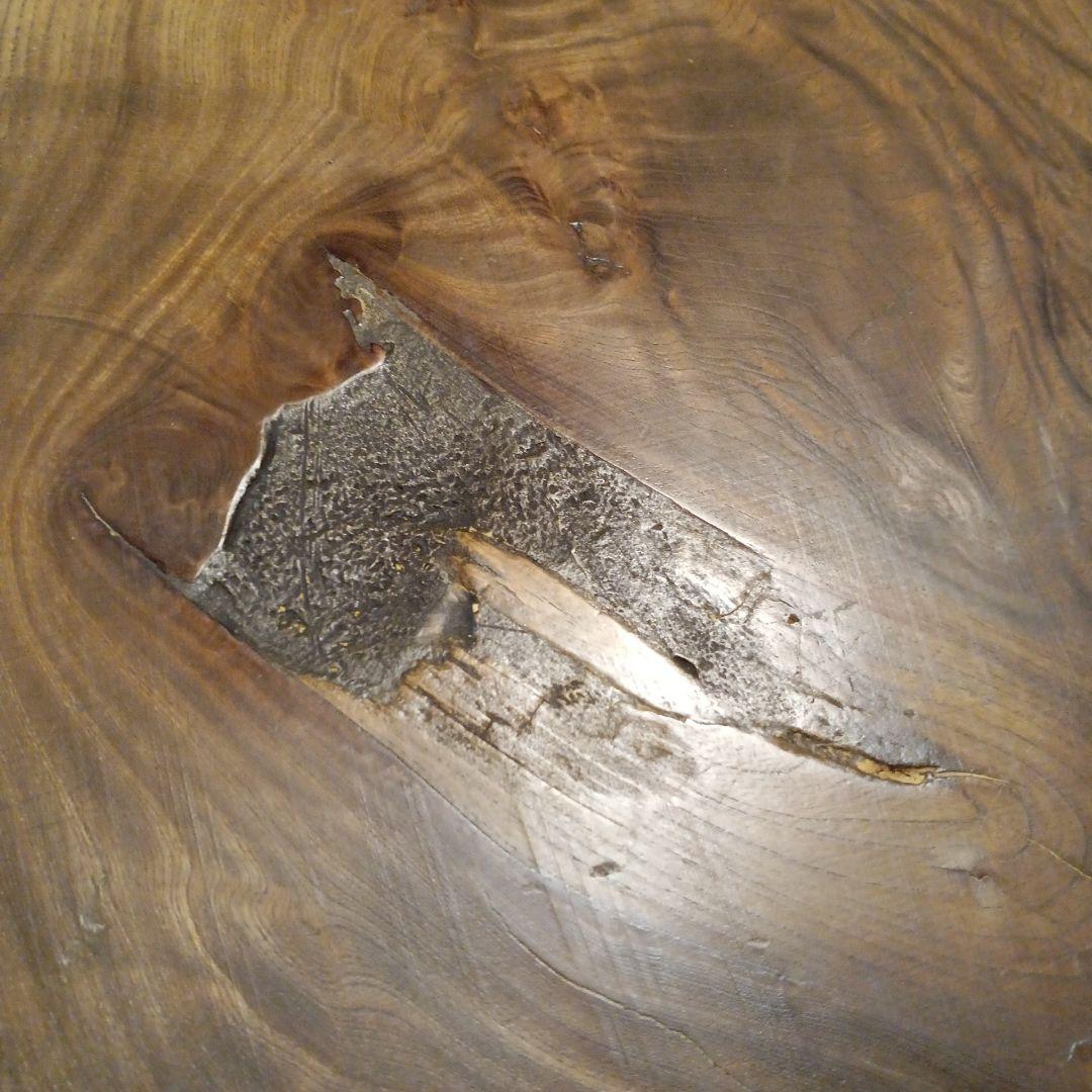 無垢材 センターテーブル 自然木の形状一枚板　デスク　テーブル　天然木版