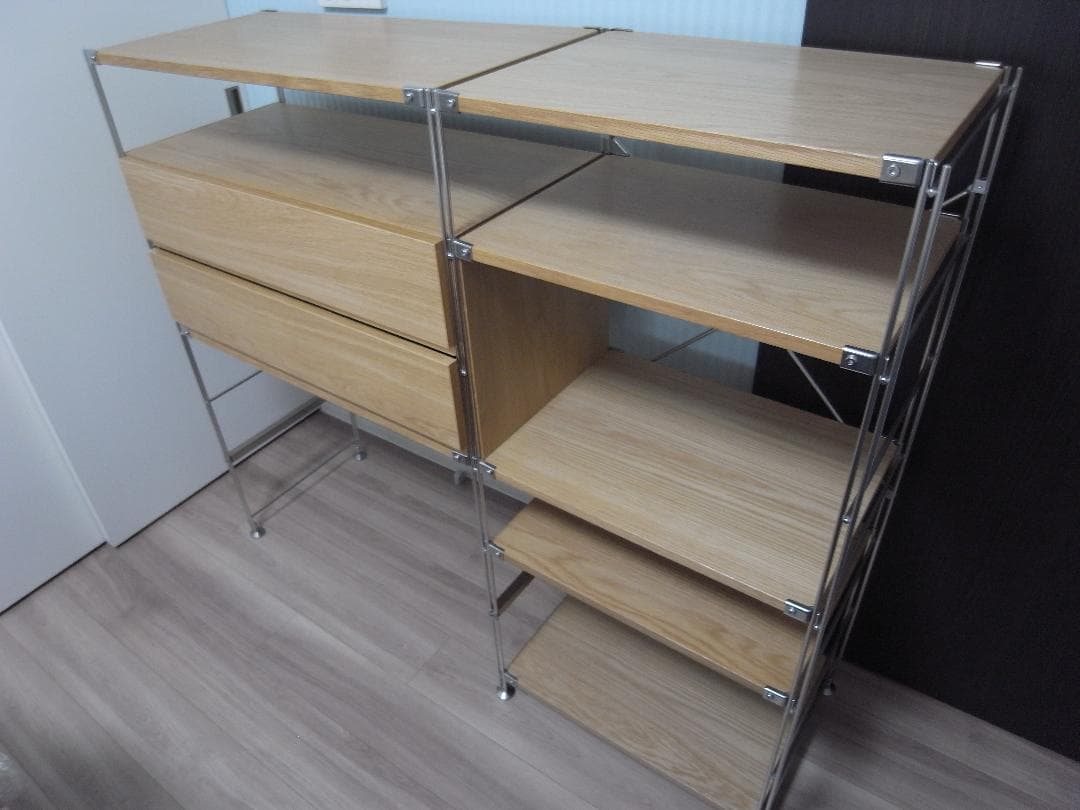 MUJI 無印良品】ステンレスユニットシェルフ 全幅140cm 全高120cm