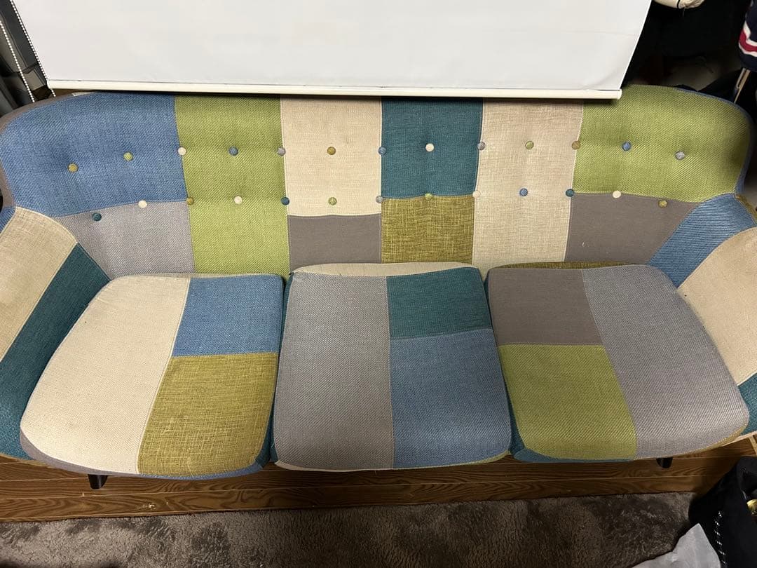 パッチワークデザインソファ