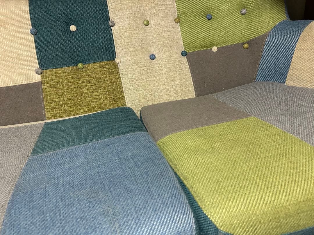 パッチワークデザインソファ