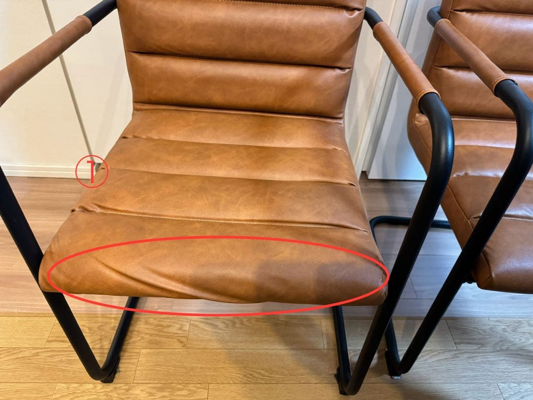 お値下げ！ニトリNシールド ダイニングチェア ANV001 キャメル 4脚