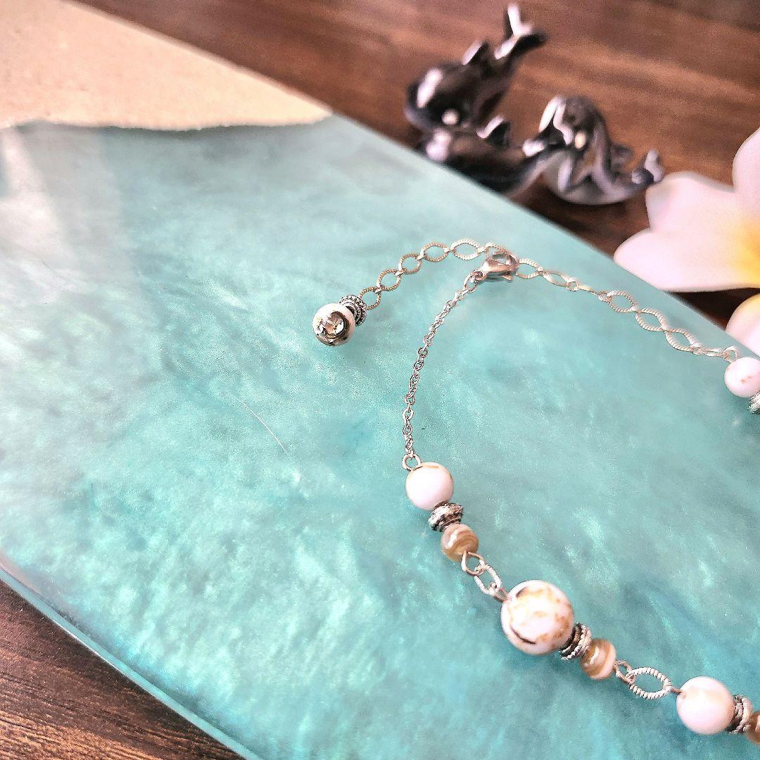 k16gpチェーン アンクレット ホヌ シェルターコイズ シルバーアクセサリー