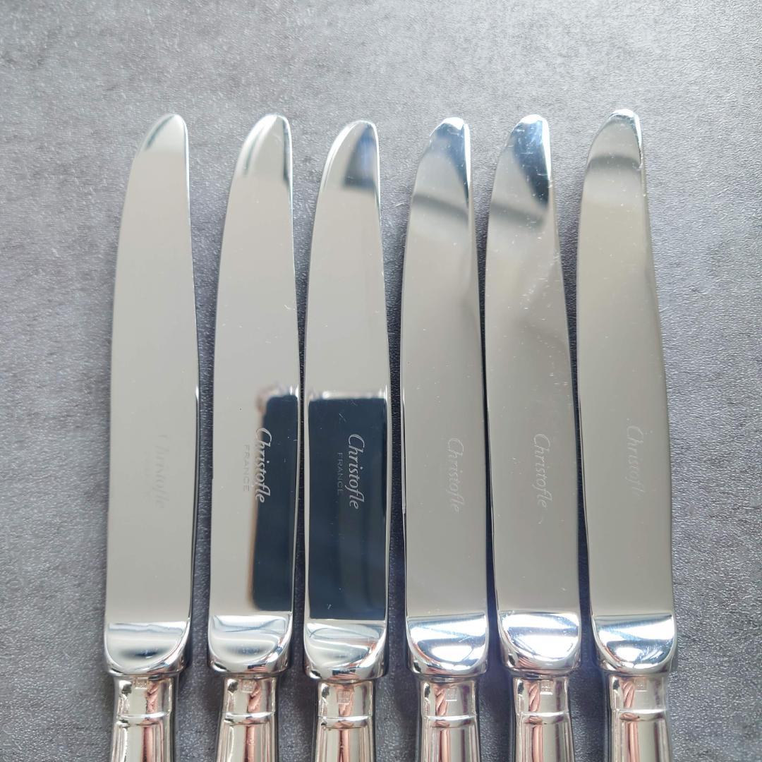 美品 クリストフル アルビ デザートナイフ 6点