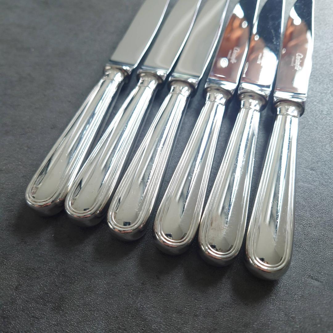 美品 クリストフル アルビ デザートナイフ 6点