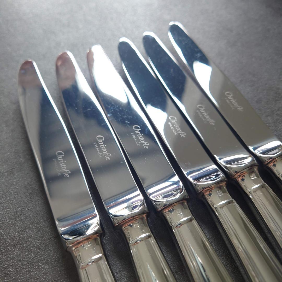美品 クリストフル アルビ デザートナイフ 6点