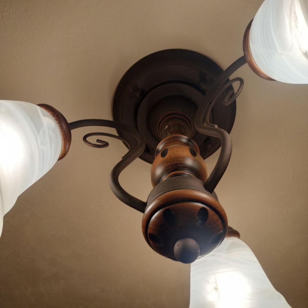 アンティーク風 クラシック風 3灯シーリングライト 電球付