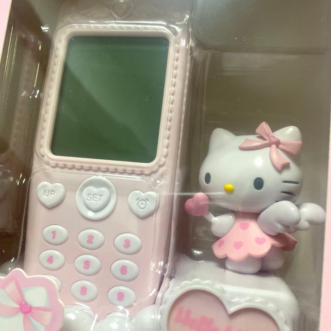 ハローキティ ガラケー形 置き時計 エンジェル サンリオ 平成レトロ