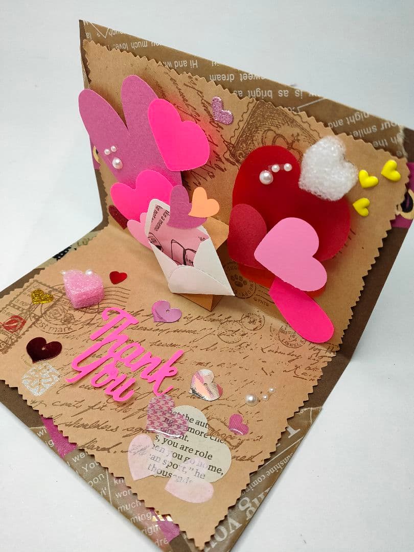 フォロワー様限定1100円バレンタインハンドメイドメッセージカード卒業