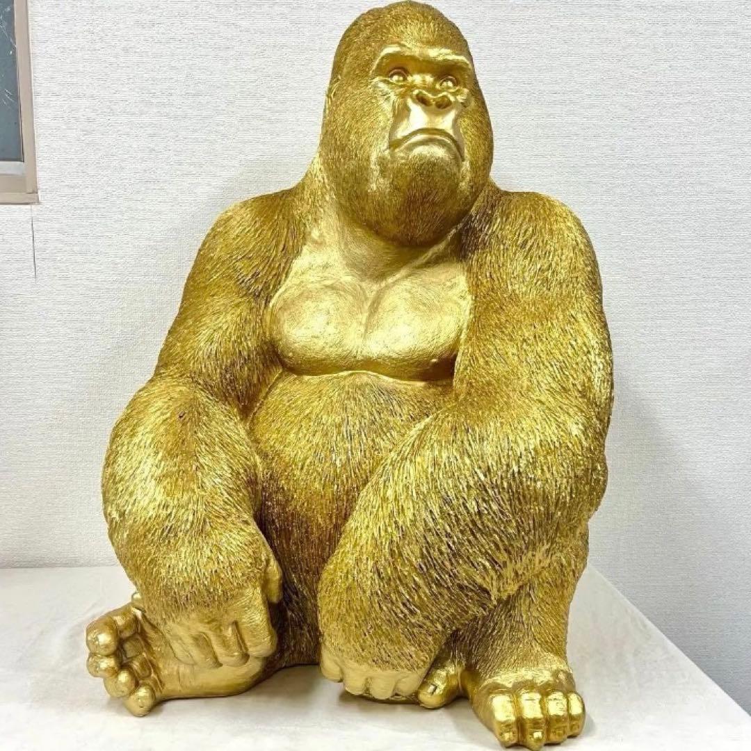 圧倒的存在感】KARE デザイン ゴリラ オブジェ ゴールド XLサイズ