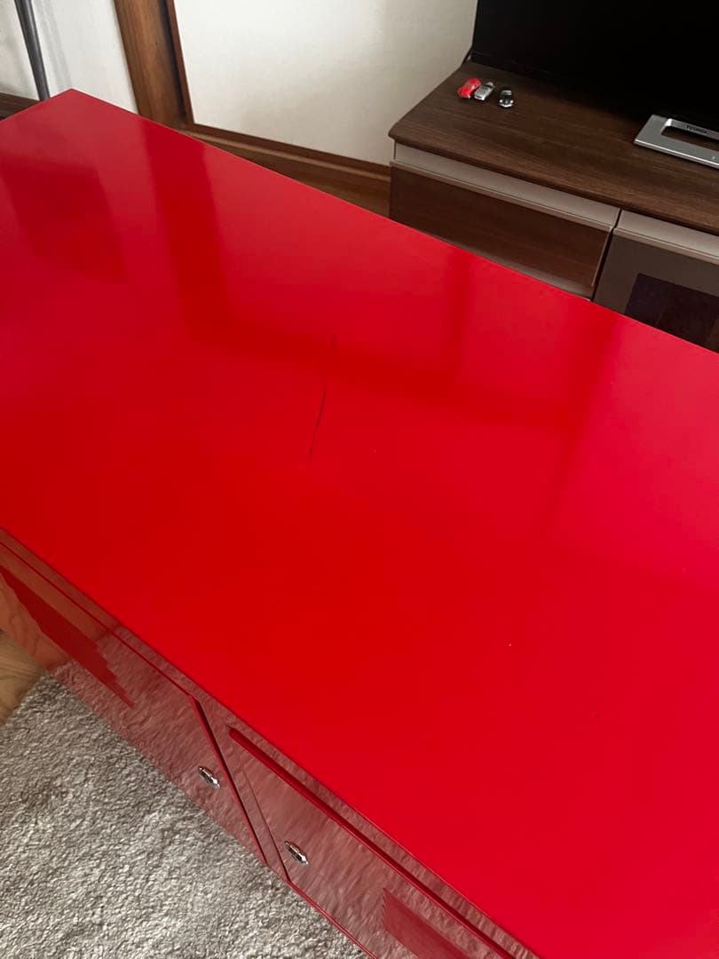 【廃盤品】 IKEA 赤いキャビネット 訳あり