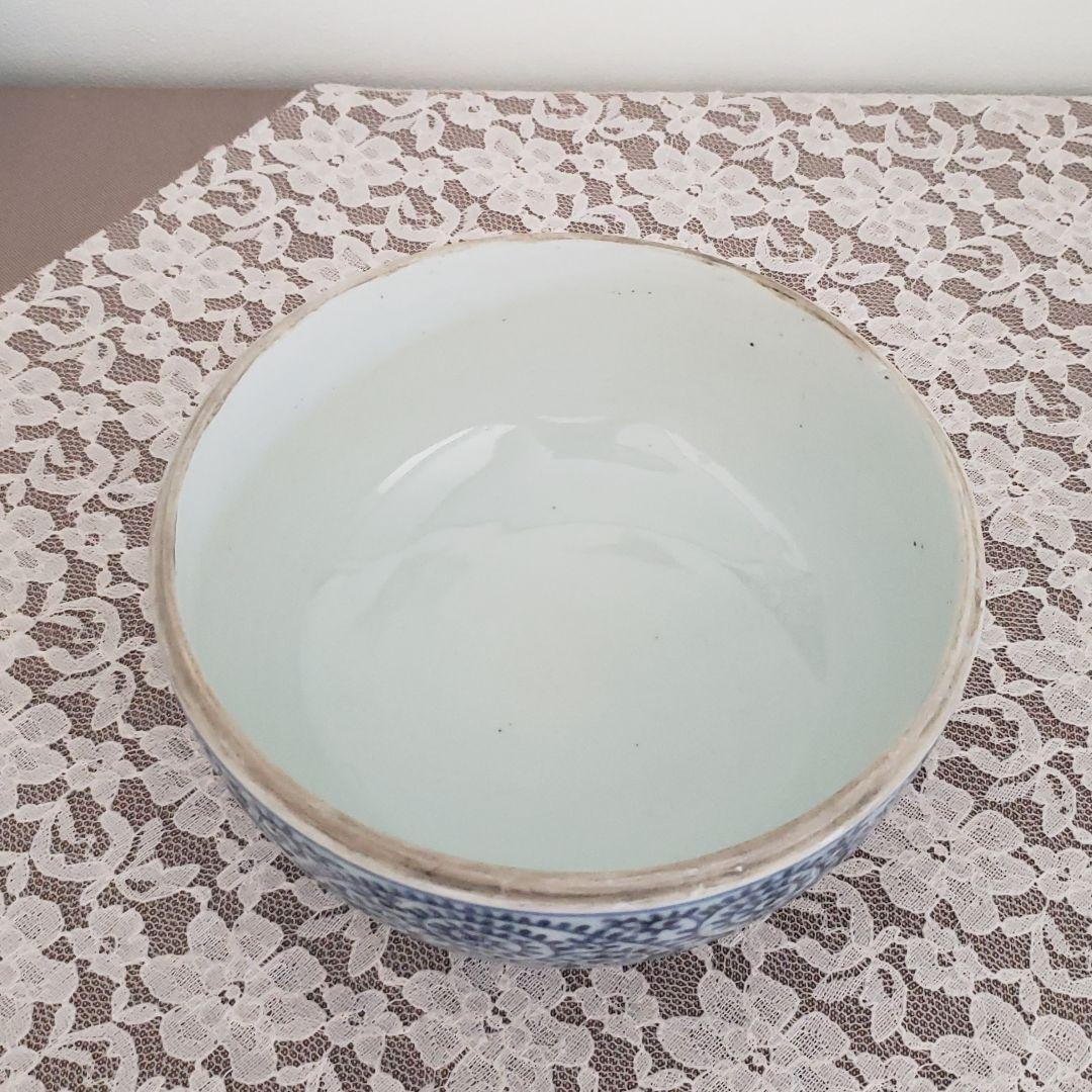 アンティーク　古伊万里　骨董　蛸唐草紋 蓋物 喰籠 菓子鉢 菓子器