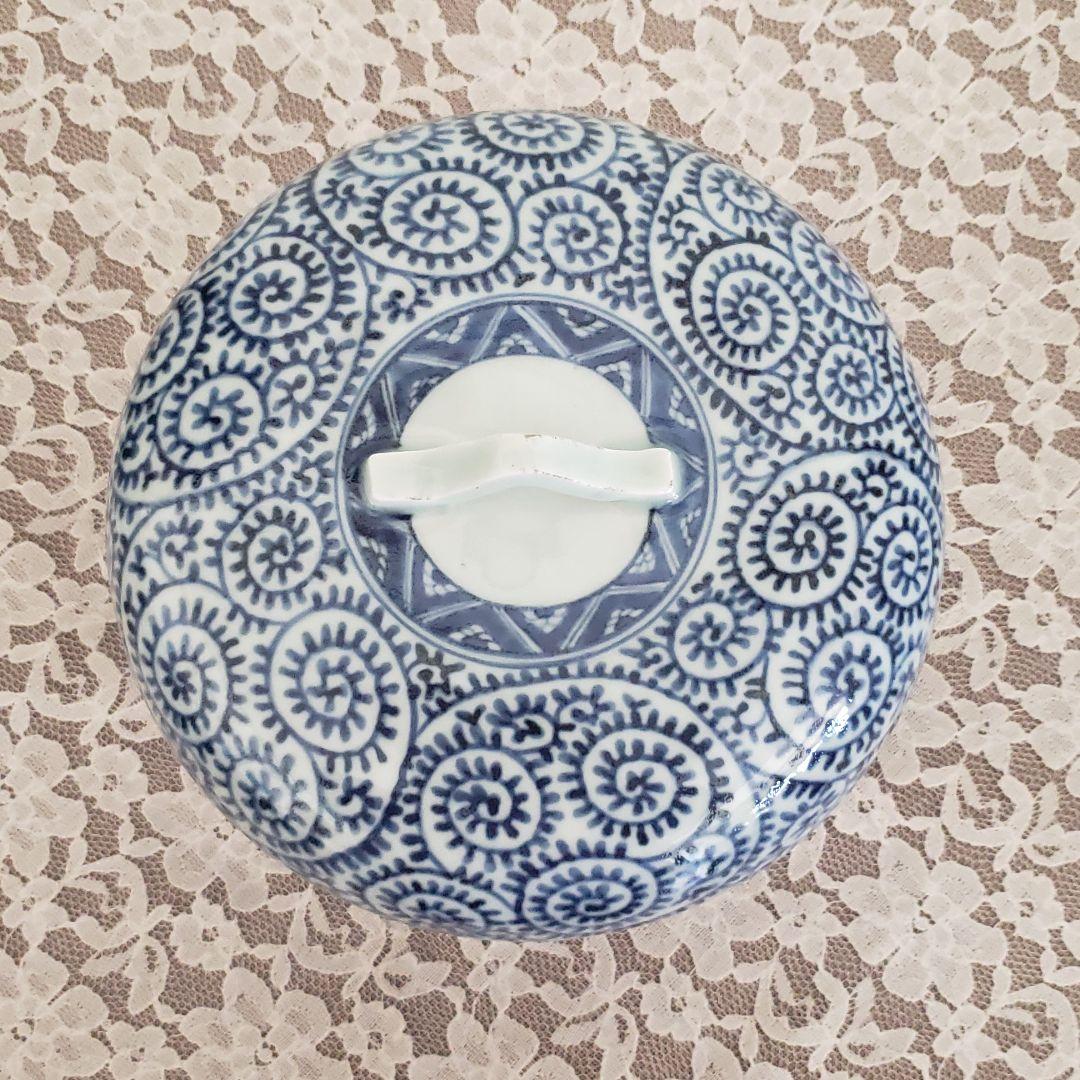 アンティーク　古伊万里　骨董　蛸唐草紋 蓋物 喰籠 菓子鉢 菓子器