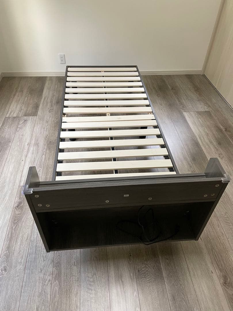 シングルベッドフレーム ダークグレー