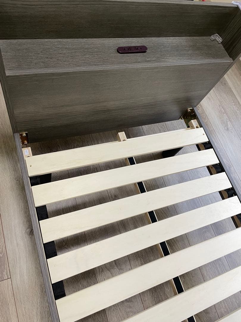 シングルベッドフレーム ダークグレー