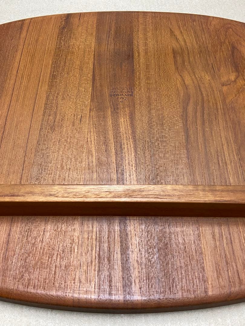 【ビンテージDANSK】シャルキュトリーボード 大 楕円形　チーク寄せ木