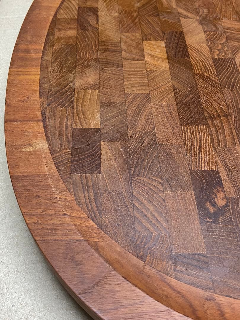 【ビンテージDANSK】シャルキュトリーボード 大 楕円形　チーク寄せ木
