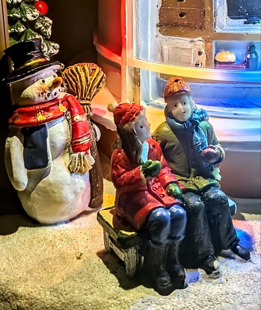 Xマスオルゴール LEMAX バーガーショップ ライトハウス イルミネーション