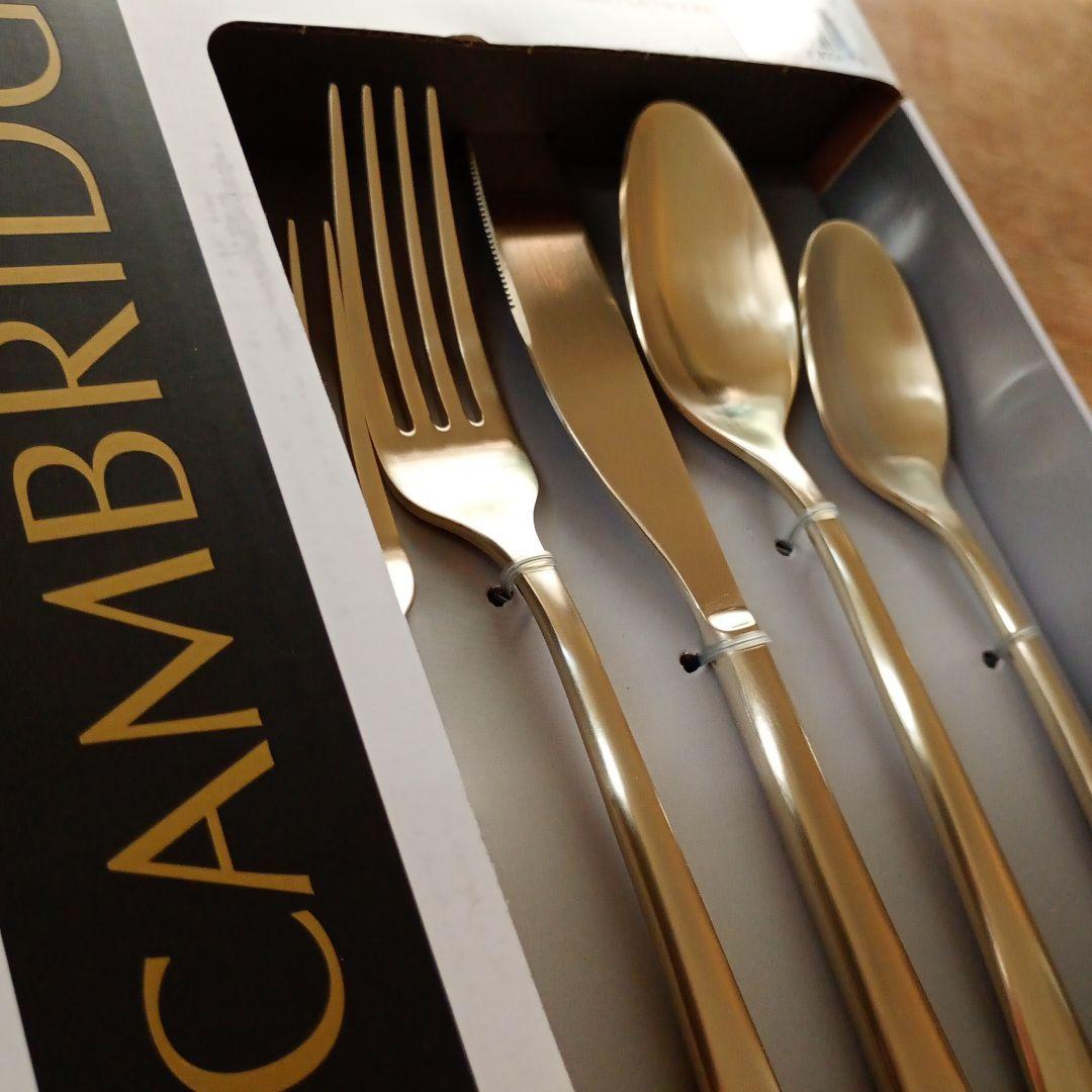 ケンブリッジ　カトラリー　５本✕４人分　合計20本　シャンパンサテン　新品未使用