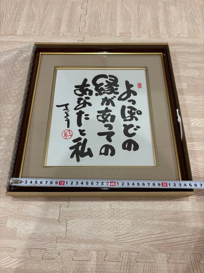 色紙額 大谷徹奘 てつじよう 『よっぽどの縁』 薬師寺執事長 高田好胤