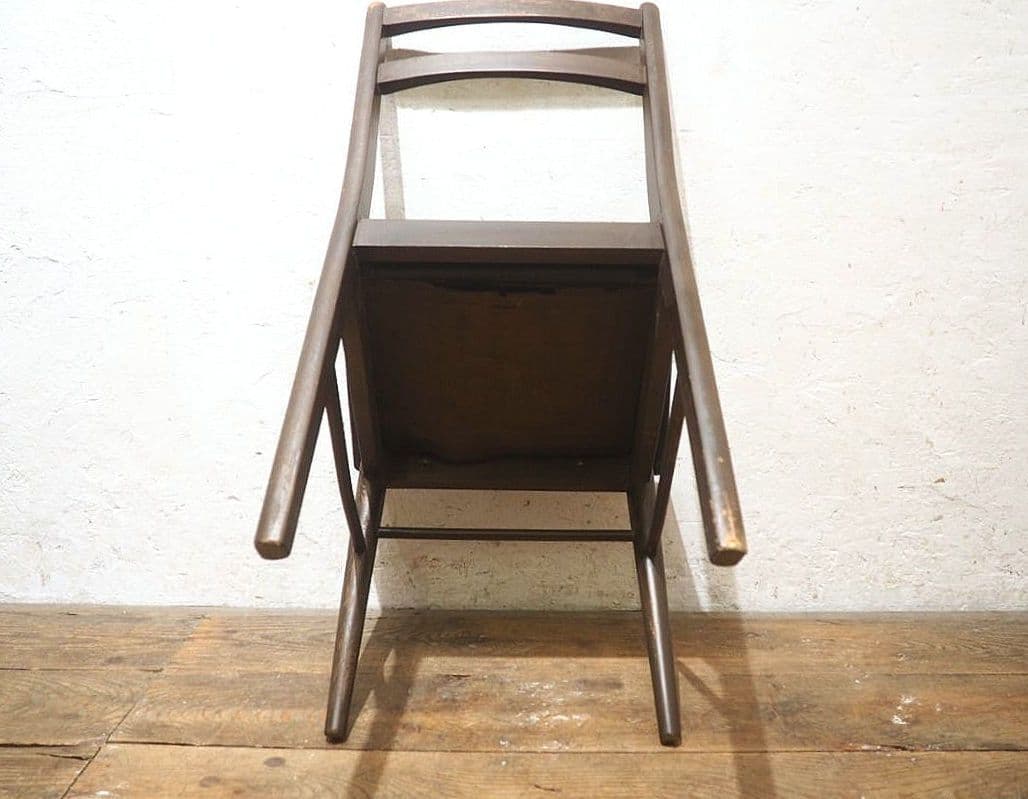 1318 ヴィンテージ　レトロモダンな木製チェア　椅子　イス　カフェ　インテリア