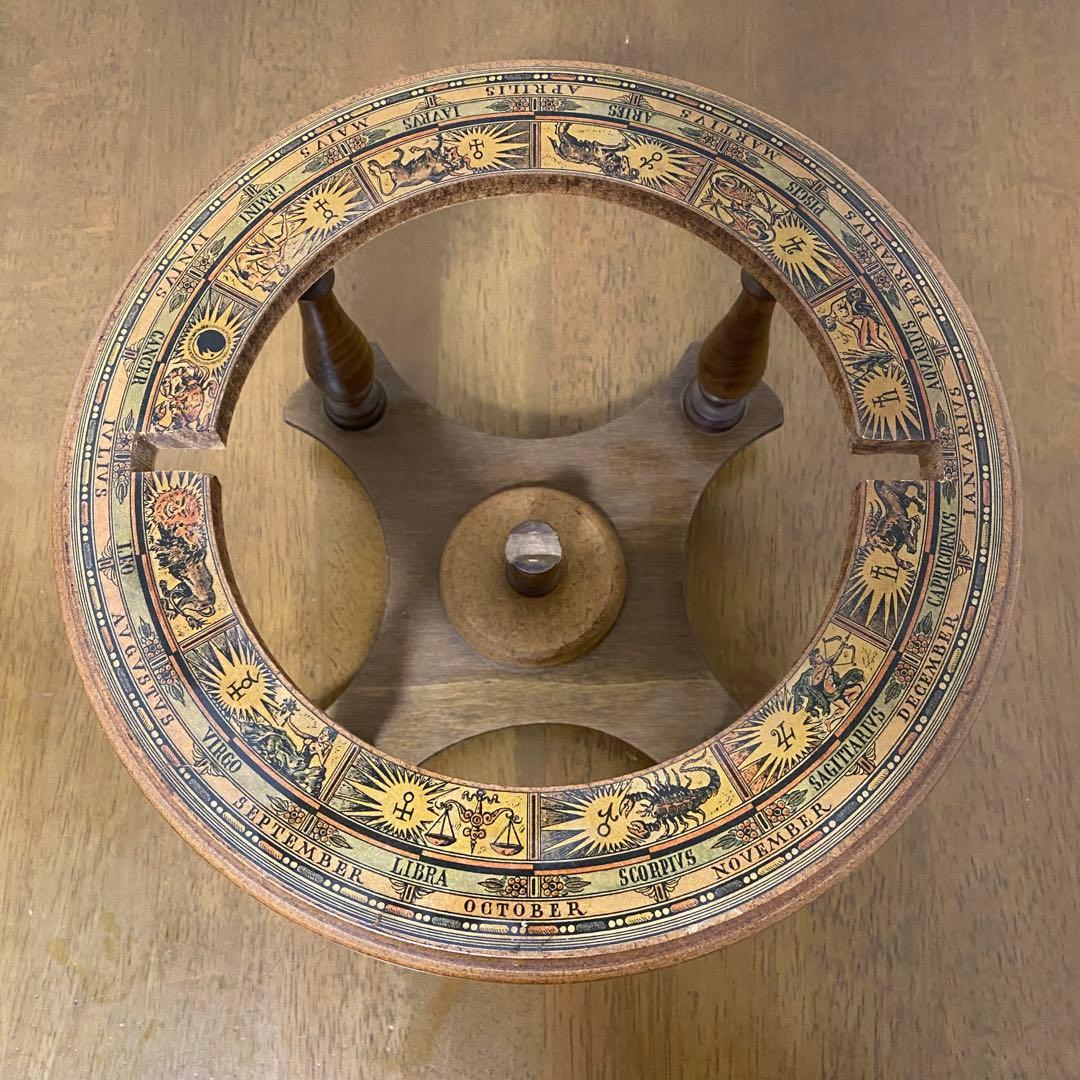 激レア イタリア製 ヴィンテージ 黄道十二宮 地球儀 セピア色 アンティーク