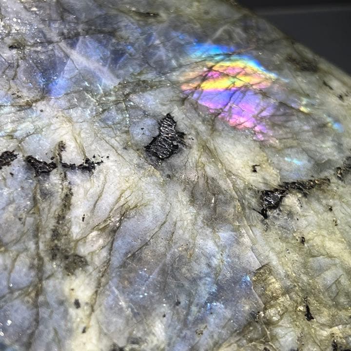 ✳️超極大‼️✨激レアレインボーシラーが超綺麗✨ラブラドライト 原石 天然石 置物