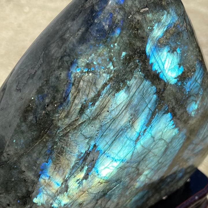 ✳️超極大‼️✨激レアレインボーシラーが超綺麗✨ラブラドライト 原石 天然石 置物