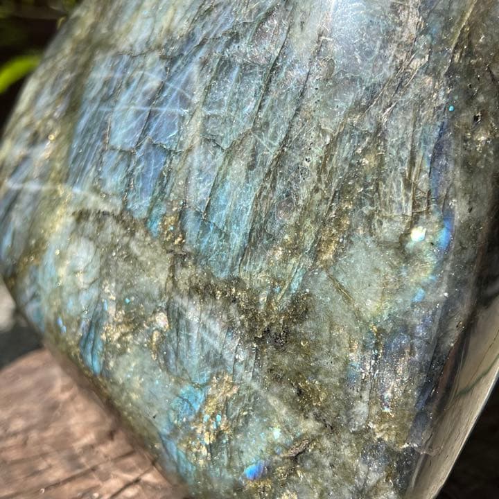 ✳️超極大‼️✨激レアレインボーシラーが超綺麗✨ラブラドライト 原石 天然石 置物