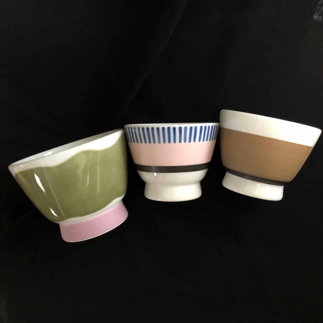 未使用　深川製磁　中、小鉢　茶碗　3点セット　トナカイ