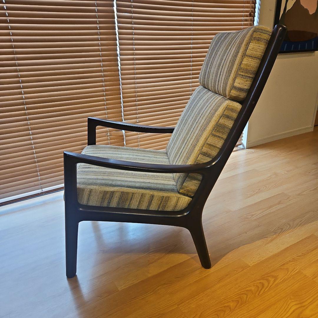 オーレヴァンシャー シングルハイバックチェア ローズウッド材 北欧ビンテージ