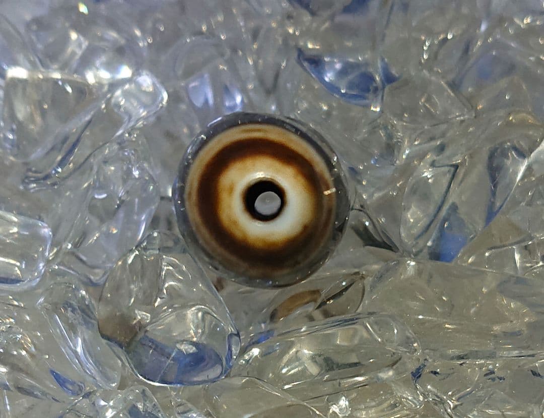 老天珠 品名:超極希少 老礦石 閃電五眼天珠