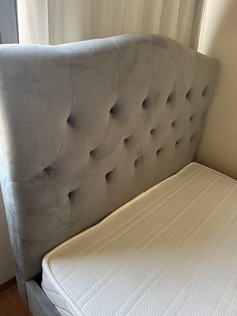 2/20で処分✨️ほぼ新品Francfranc セミダブル ベッドフレーム グレー