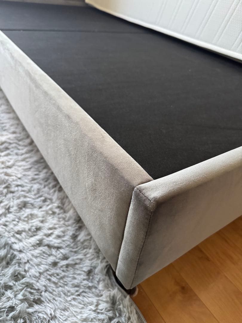 2/20で処分✨️ほぼ新品Francfranc セミダブル ベッドフレーム グレー