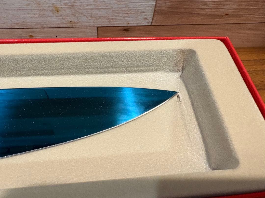 【新品未使用】きまぐれブルー きまぐれ包丁 チタン製 専用ケース付き