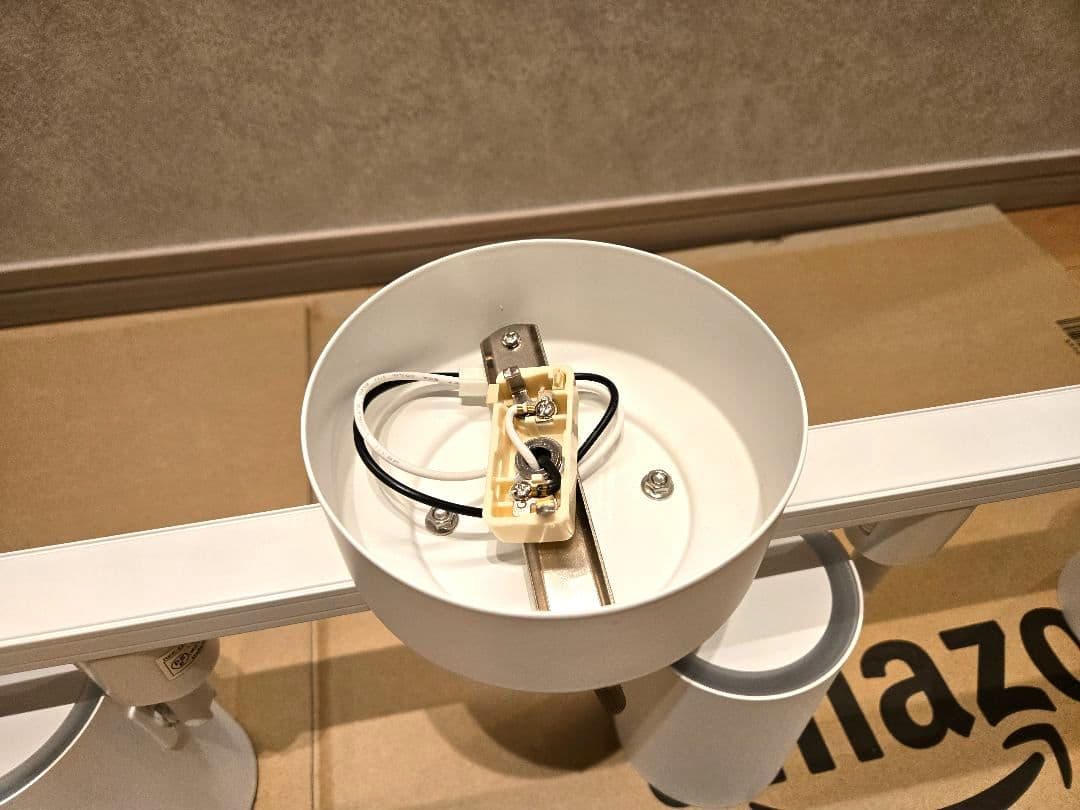 【調光調色電球付き】ライティングレール 1.0m + スポットライト4灯 照明