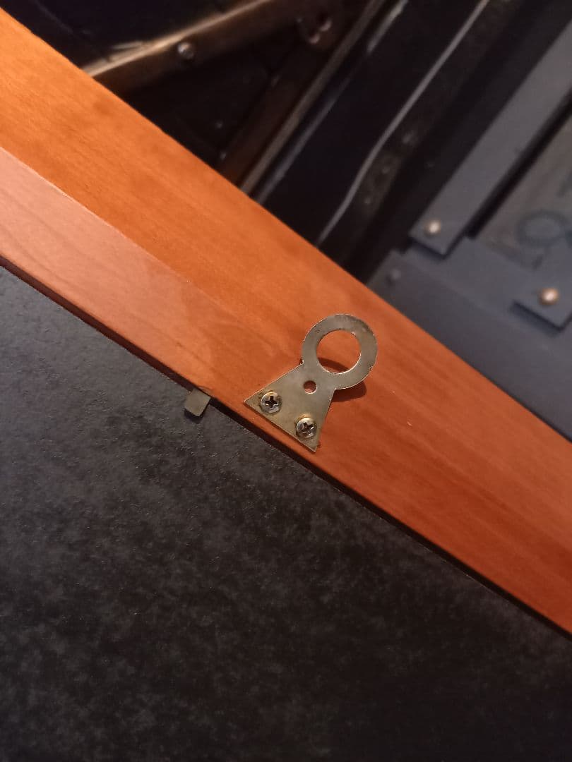 デンマーク　チーク　無垢材　アート　スクェア　フレーム　大型　ウォール　ミラー