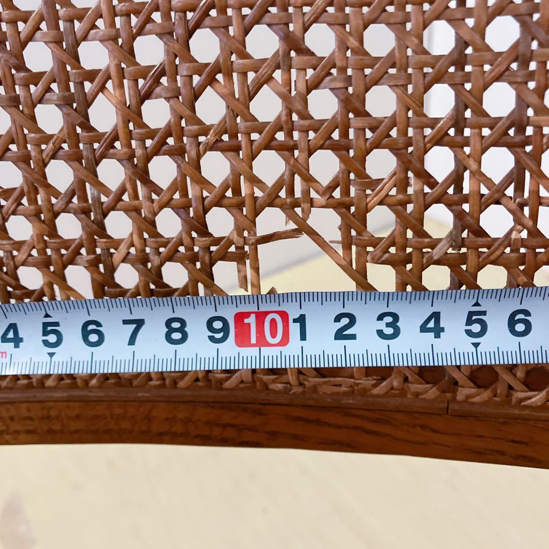 maruni マルニ　木製　ダイニングチェア ラタン 籐 旧ロゴ 木製椅子