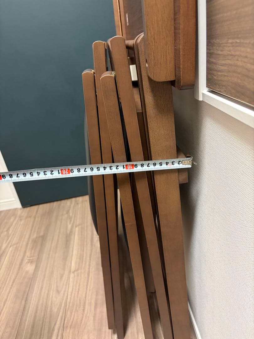 折りたたみ式デスク＆椅子２脚 TS-3404 ブラウン