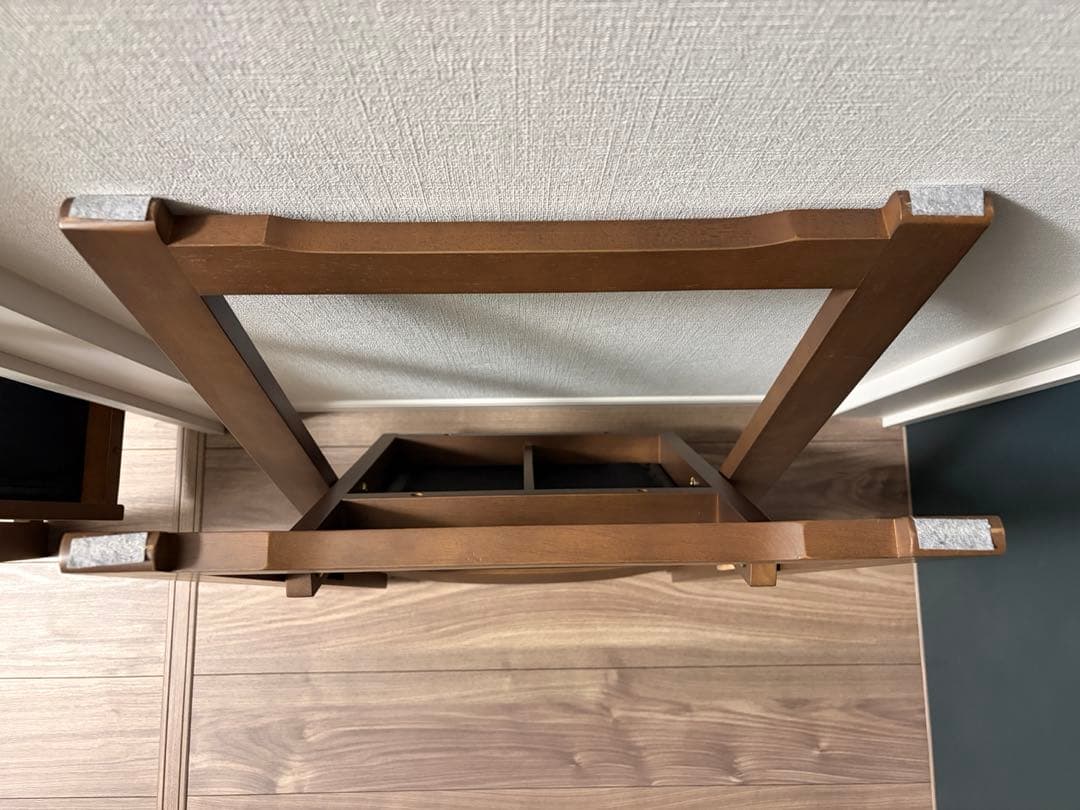 折りたたみ式デスク＆椅子２脚 TS-3404 ブラウン